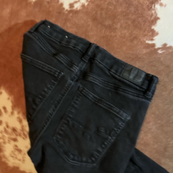 American Eagle black distressed Next Level stretch curvy high rise jegging - Picture 6 of 6